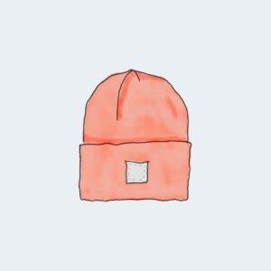 Muts met logo rood