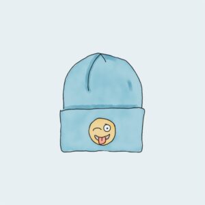 Muts met logo blauw