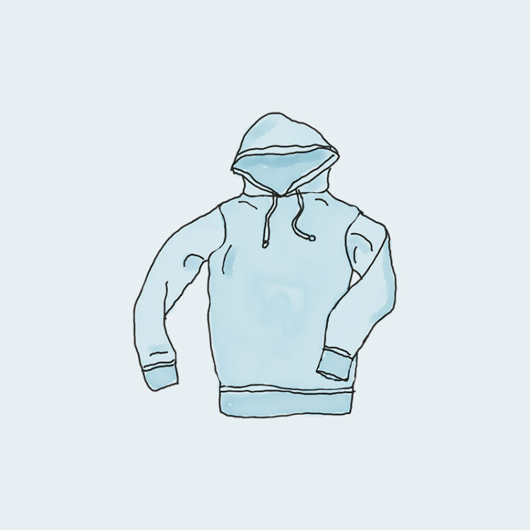 Hoodie blauw