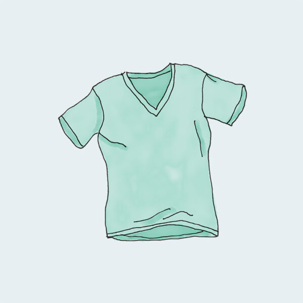 V-Hals T-shirt groen